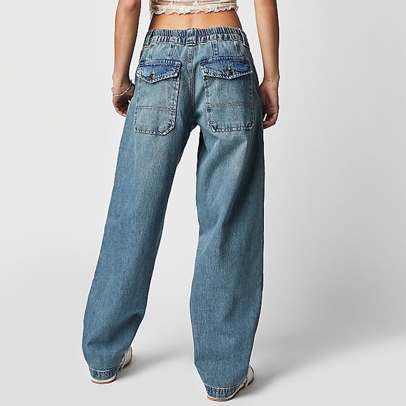 Free People Maeve Low-Slung Oversized Jeans - Picture 2 of 5